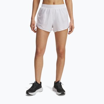 Шорти для бігу жіночі Under Armour Fly By 3" Novelty white / reflective