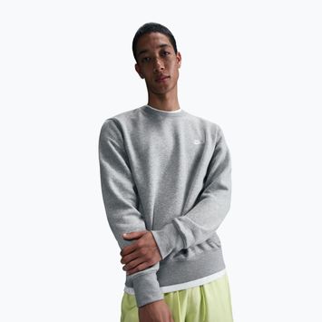 Кофта чоловіча Nike Club Fleece Crew dark grey heather/white