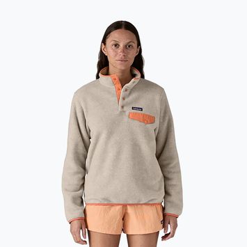 Кофта трекінгова жіноча Patagonia LW Synch Snap-T P/O oatmeal heather w/heirloom peach