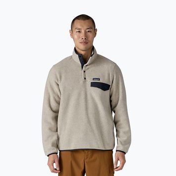 Кофта трекінгова чоловіча Patagonia LW Synch Snap-T P/O oatmeal heather w/smolder blue