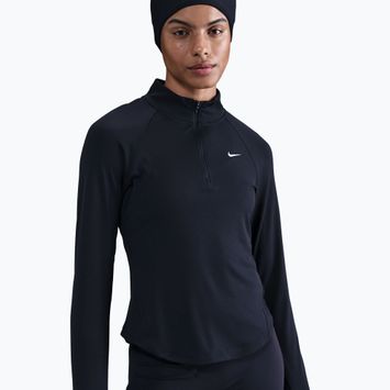 Жіноча бігова лонгслівка Nike Tempo Swoosh Run Dri-Fit 1/4-Zip black/white
