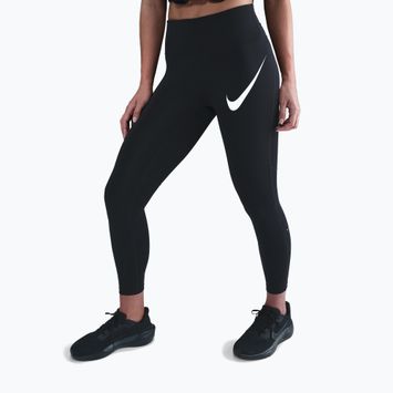 Легінси для бігу жіночі Nike Tempo Swoosh Run High-Waisted 7/8 black/white