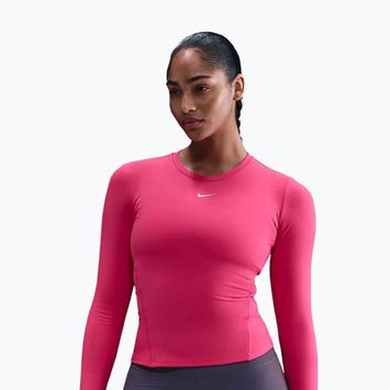 Жіночий лонгслів Nike One Fitted Dri-Fit rush pink/white