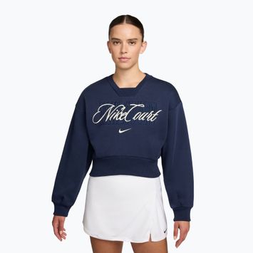 Кофта жіноча Nike Court Collection French Terry Crew Neck midnight navy/sail