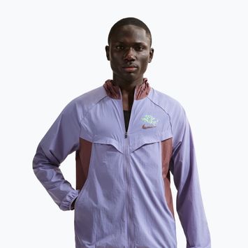 Куртка для бігу чоловіча Nike Fly Nike Stride iron purple/tattoo