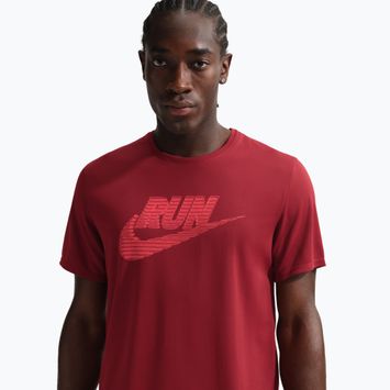 Чоловіча бігова футболка Nike Miler Dri-Fit UV team crimson/light crimson