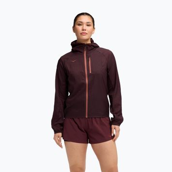Куртка для бігу жіноча HOKA Skyflow black cherry