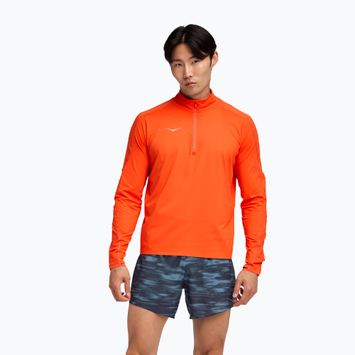Кофта для бігу чоловіча HOKA GlideTech Quarter Zip lava