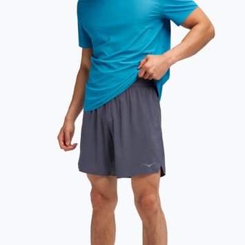 Шорти для бігу чоловічі HOKA Glide 7'' 2in1 charcoal grey
