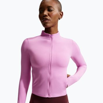 Кофта тренувальна жіноча Nike Zenvy Dri-Fit Full Zip light magenta/white