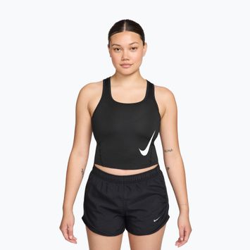 Футболка для бігу жіноча Nike Swoosh Run Dri-Fit black/white