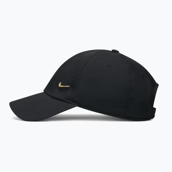 Кепка Nike Dri-Fit Club Unstructured Metal Swoosh 2026 black/metallic gold