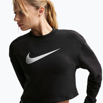 Жіноча тренувальна кофта Nike Pro Dri-Fit Crew Neck black/metallic silver/white