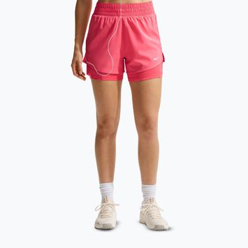 Spodenki damskie Nike One Dri-Fit High-Waisted 3" 2In1 sea coral/white