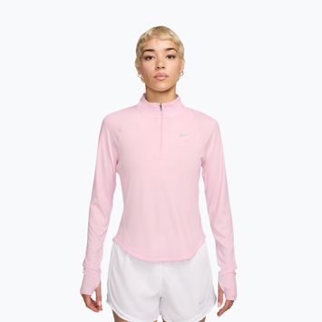 Жіноча бігова лонгслівка Nike Tempo Swoosh Run Dri-Fit 1/4-Zip pink foam/white