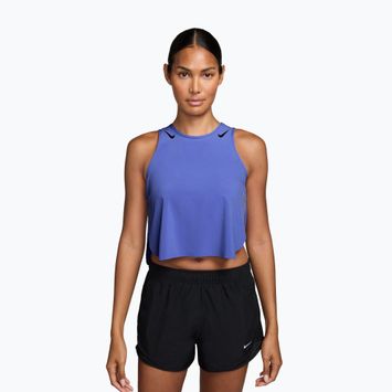 Футболка для бігу жіноча Nike AeroSwift Dri-Fit ADV Cropped Tank Top off sapphiree/black
