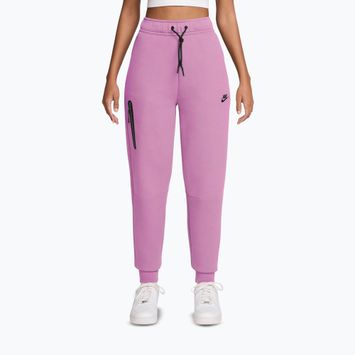 Штани жіночі Nike Sportswear Tech Fleece Mid-Rise light magenta/black