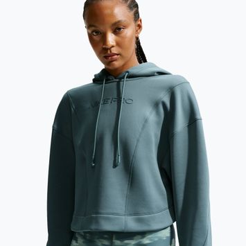 Кофта тренувальна жіноча Nike Pro Therma-Fit Hoodie mineral slate/white