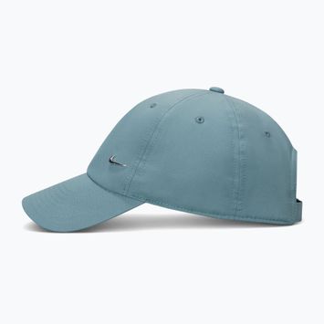 Кепка Nike Dri-Fit Club Unstructured Metal Swoosh Mineral slate/metallic silver