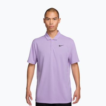 Футболка тенісна чоловіча Nike Court Dri-Fit Polo Solid violet mist/black