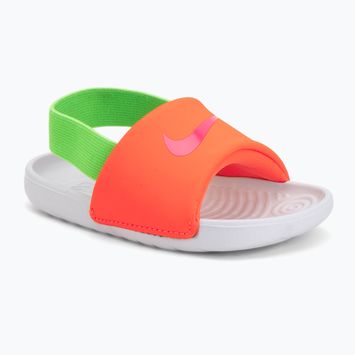 Дитячі шльопанці Nike Kawa total orange/green strike