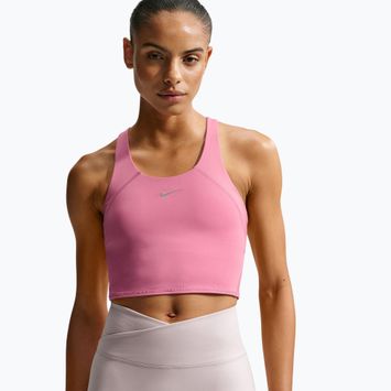 Жіноча бігова футболка Nike Tempo Medium Support Cropped Sports Bra peony
