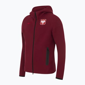 Кофта футбольна чоловіча Nike Tech Fleece Poland Full Zip Hoodie team red