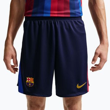 Шорти футбольні чоловічі Nike FC Barcelona Dri-Fit Stadium Home blackened blue/mineral yellow