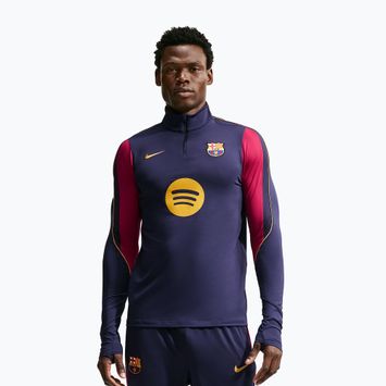 Кофта футбольна чоловіча Nike FC Barcelona Strike Soccer Drill Top blackened blue/mineral yellow