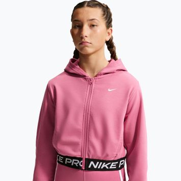 Кофта дитяча Nike Pro Fleece Dri-Fit Full-Zip peony/peony/black/white