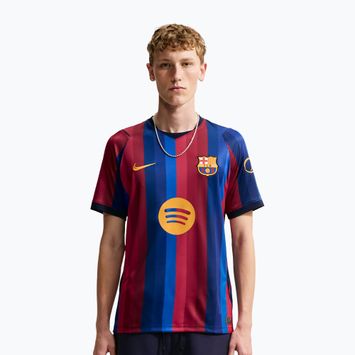 Футболка футбольна чоловіча Nike FC Barcelona Dri-Fit Stadium Home deep garnet/blue void/mineral yellow
