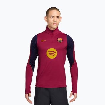 Кофта футбольна чоловіча Nike FC Barcelona Strike Soccer Drill Top noble red/mineral yellow/mineral yellow