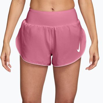 Шорти для бігу жіночі Nike Tempo Swoosh Dri-Fit Mid-Rise Brief-Lined peony/pink foam/white