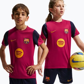 Футболка футбольна дитяча Nike FC Barcelona Strike Dri-Fit noble red/blackened blue