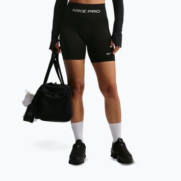 Шорти для тренувань жіночі Nike Pro Seamless High Waisted Biker 5" black/white