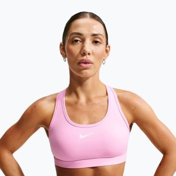 Бюстгальтер для тренувань Nike Swoosh pink rise/white