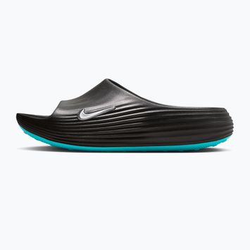 Шльопанці чоловічі Nike ReactX Rejuven8 black/gamma blue/metallic silver
