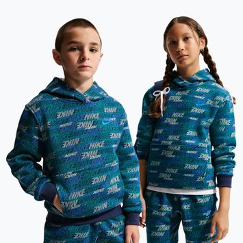 Кофта дитяча Nike Sportswear Club Fleece bright spruce/midnight navy/game royal
