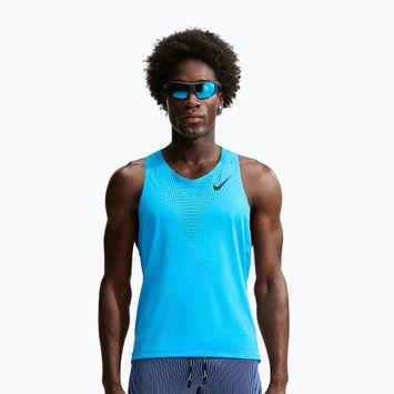 Футболка для бігу чоловіча Nike AeroSwift light current blue/black