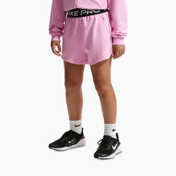 Шорти дитячі Nike Pro Fleece pink rise/pink rise/black/white