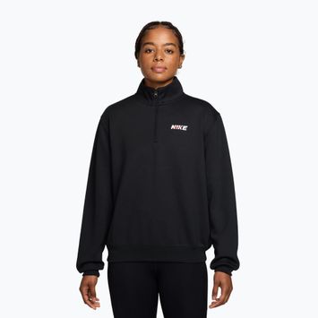 Кофта тренувальна жіноча Nike Studio Fleece Sport black/university red/white