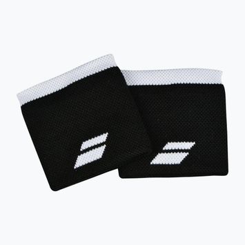 Frotki na nadgarstek Babolat Logo Wristband 2 szt. black/white