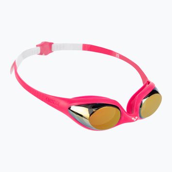 Дитячі окуляри для плавання арена Spider JR Mirror білий/рожевий/фуксія