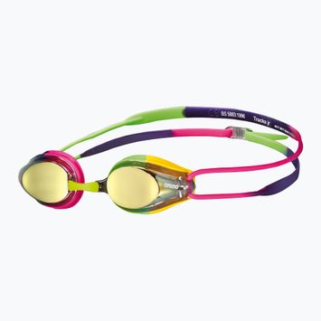Окуляри для плавання дитячі arena Tracks JR Mirror blue yellow violet/fuchsia/green