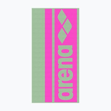 Жакардовий рушник Arena Logotype світло-зелений/шокуюче рожевий