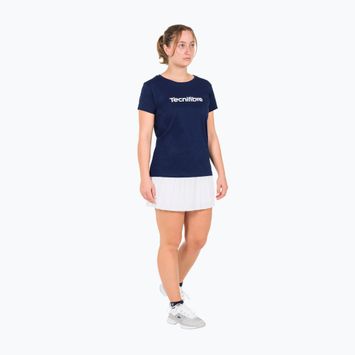 Футболка тенісна жіноча Tecnifibre Team Cotton Tee синя 22WCOTEM34