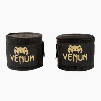 Боксерські бинти Venum Contact 450 см чорний/золотий