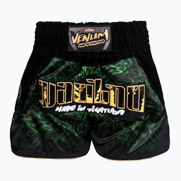 Тренувальні шорти для муай-тай Venum Attack чорні / зелені