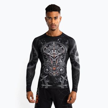 Рашгард лонгслів чоловічий Venum Gladiator 5.0 Men'S Long Sleeve Rashguard black/silver