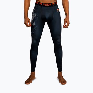 Легінси для тренувань чоловічі Venum Thunder Dragon Spats Black/Grey/Copper